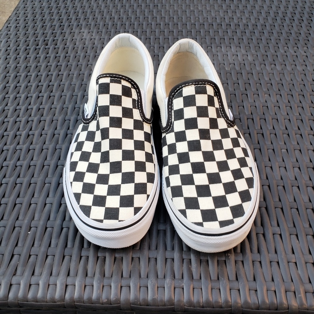 Vans classic check slip on